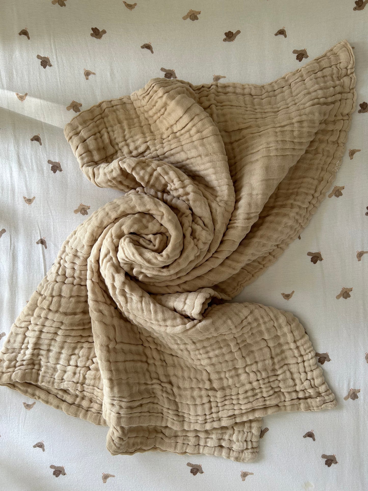 Mousseline stof, hydrofiele doek met naam