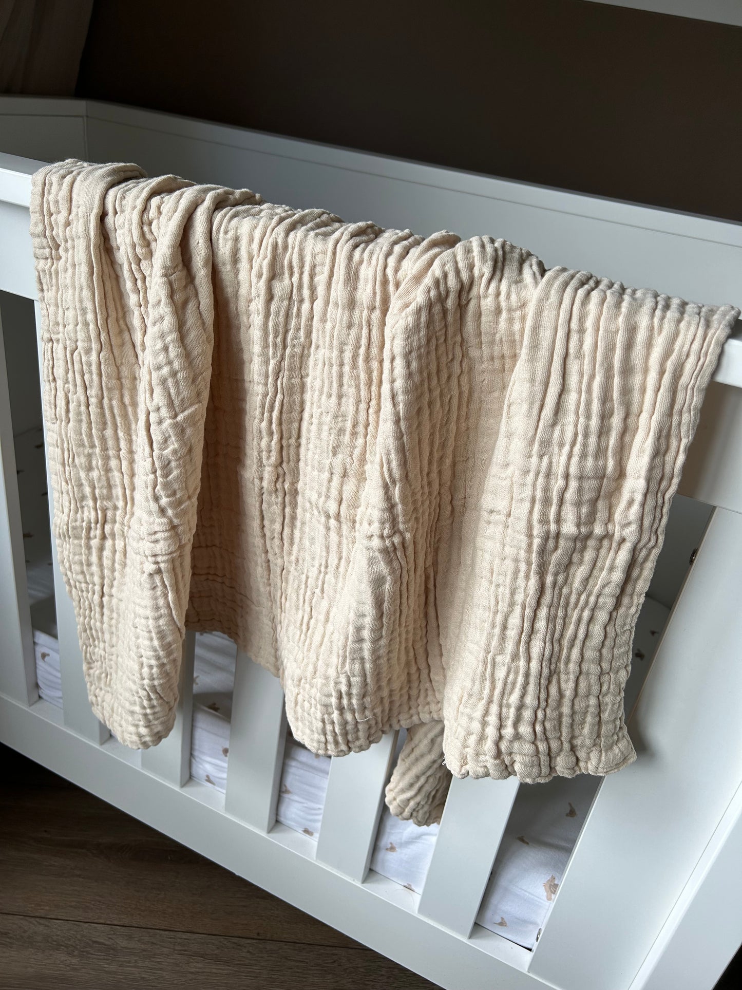 Mousseline stof, hydrofiele doek met naam