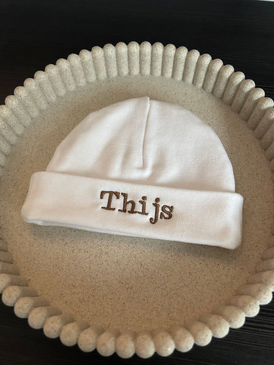 Babymutsje met naam