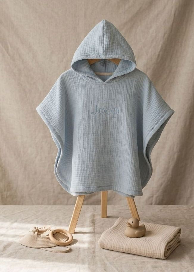 Badponcho met naam