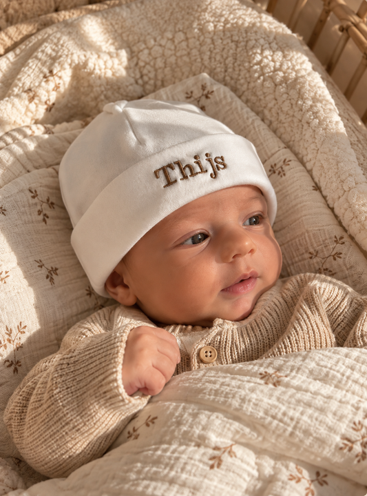 Babymutsje met naam